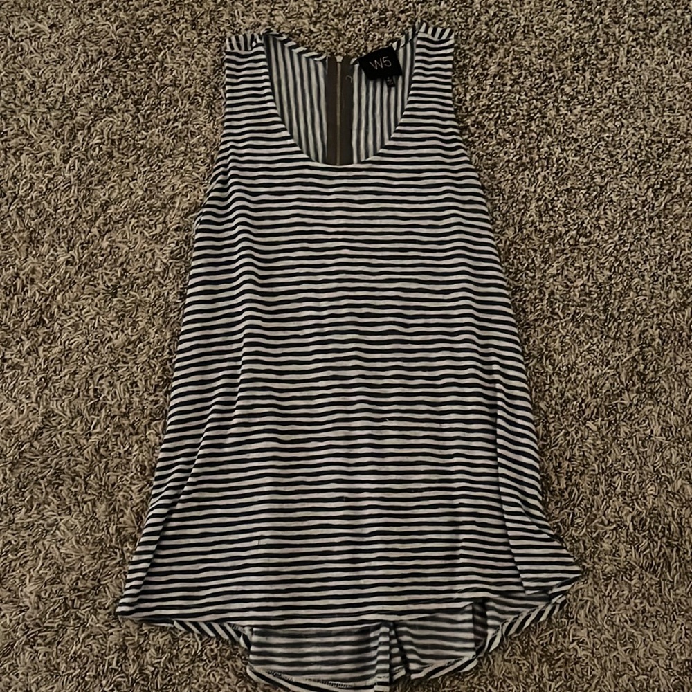 Striped tunic with zipper
